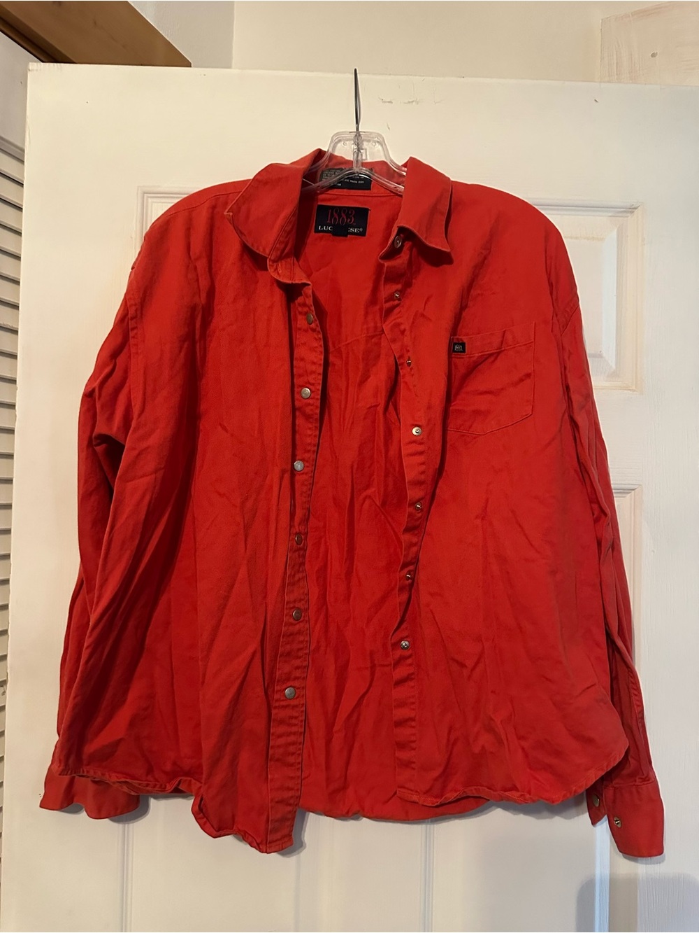 Lucchese Red Casual Metal Snap Shirt